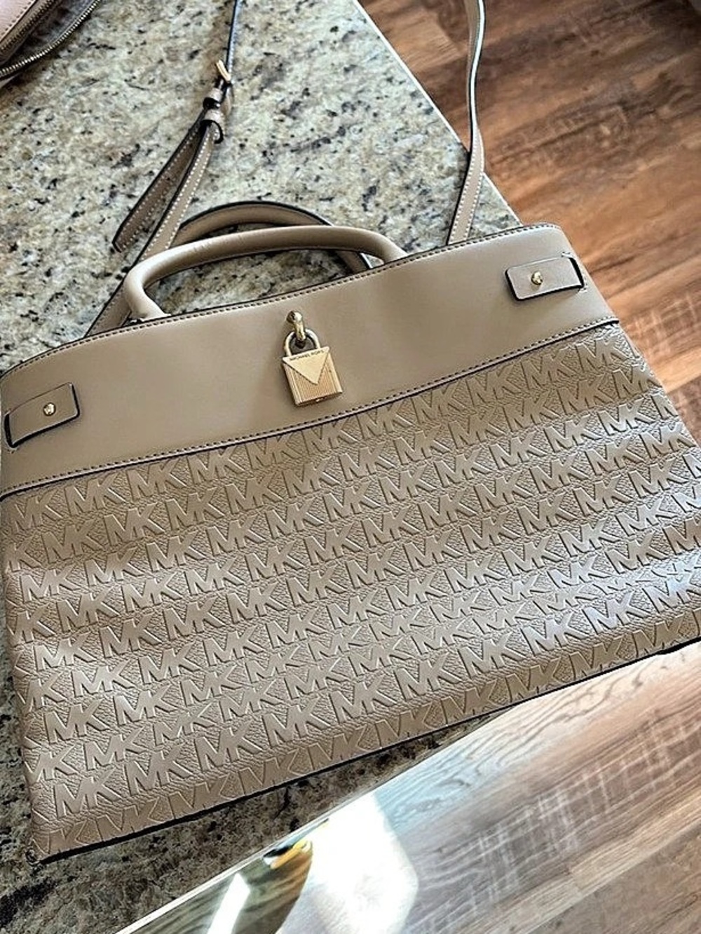 Michael Kors Structured Tote in Brown